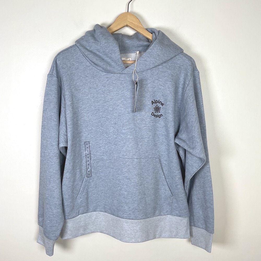 Alpine Design Women's‎ Serene Blue Heather Pullover Hoodie XL Pre-Washed NWT